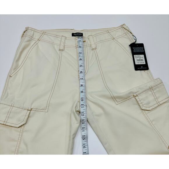 True Religion Ivory Cargo Pants Women’s Size 27 NWT - Picture 9 of 10